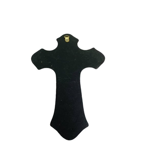 Wooden Cross Wall Mount with Cross Silver Plated 6.5" x 4 1/2" - Picture 6 of 8